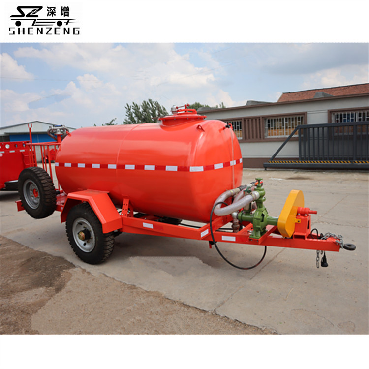 3-5吨水罐拖车、园林农药喷洒水罐车、道路除尘水罐拖车